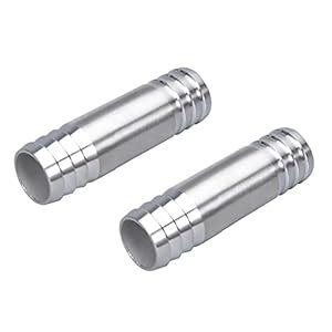 Metaland Stainless Steel 1" Hose Barb Splicer Mender Euqal Barbed ...