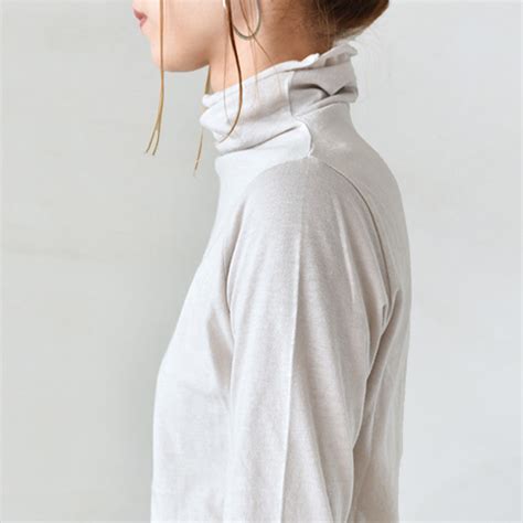 (v002c029) / evam eva(エヴァムエヴァ) / cotton cut&sew turtleneck pullover ...