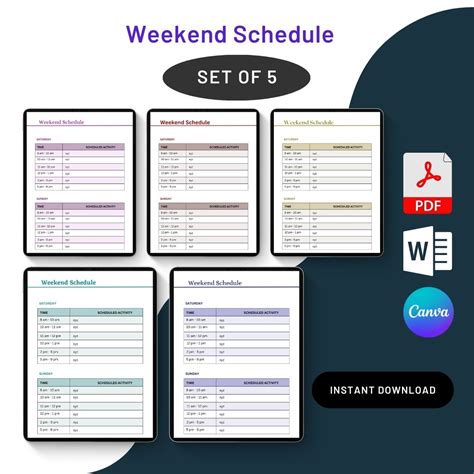 Image result for 3-Day Weekend Programming Template