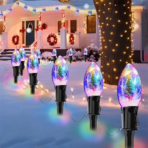 Amazon.com : Brightown Frosted C9 LED Christmas Lights Outdoor, 2 Packs ...