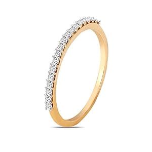 Mia by Tanishq 14KT Two Colour Gold, Diamond and Pearl Ring for Women ...