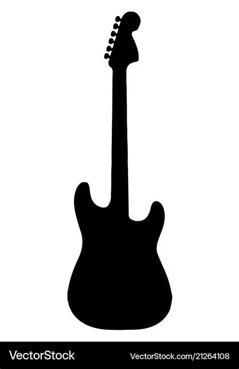 Guitar silhouette Royalty Free Vector Image - VectorStock