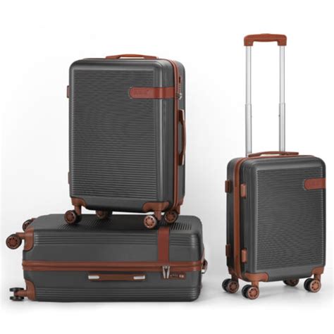 ABQ 3 Pieces Travel Luggage Set Bag ABS Trolley | Ubuy India
