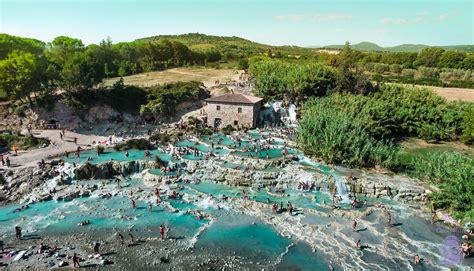 Saturnia hot springs. Central Tuscany. - Drone Photography
