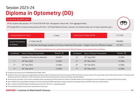 Program Fees | Paramedical courses fee structure 2025 |Santosh ...