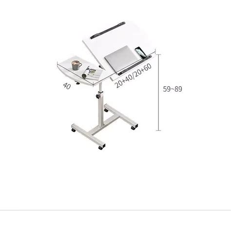 Purzen Adjustable Overbed Bedside Table with Wheels, Great India | Ubuy