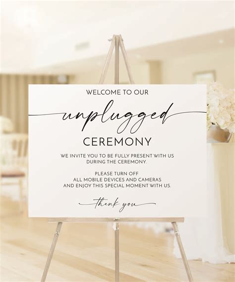 Unplugged Ceremony Sign Printable Free | FREE Printable HQ
