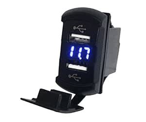 Bandc Blue Duel USB Ports Socket&Voltmeter for ARB Carling Switch ...