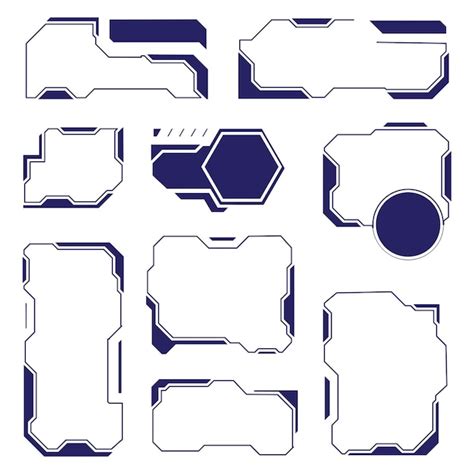 Collection of futuristic hud and ui elements for digital displays ...