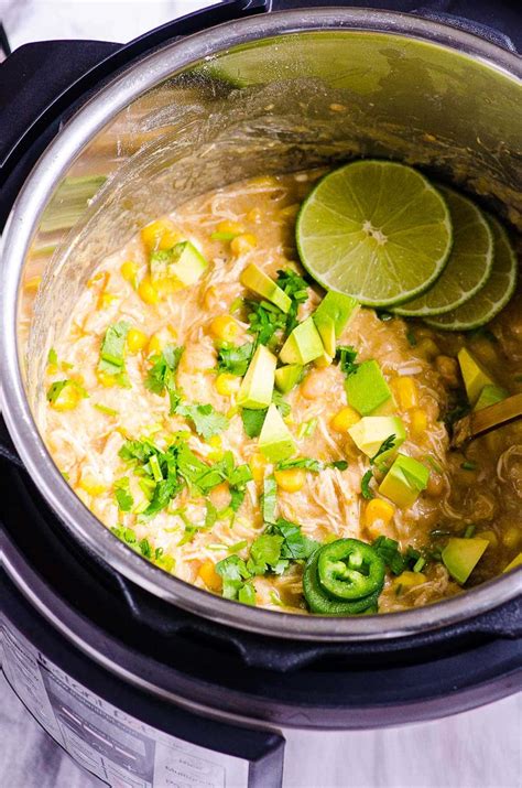 Instant Pot White Chicken Chili - iFOODreal.com