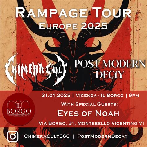 RAMPAGE TOUR // Live @ Il Borgo (VI) // Chimera Cult + Post-modern ...