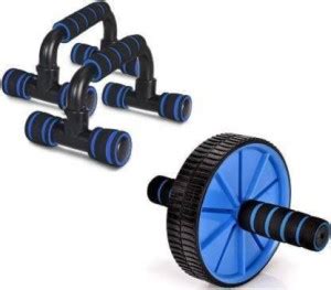 ShopiMoz Double Wheel Ab Roller For Exercise and Push Up Bar Foam Grip ...