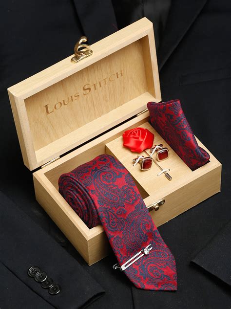 Buy Candy Red Luxury Italian Silk Necktie Set With Pocket Square ...