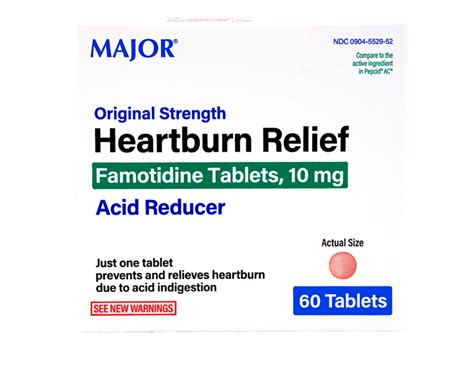Major Heartburn Relief Tabs Famotidine-10 Mg Philippines | Ubuy