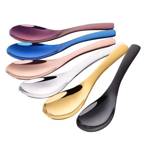 Buy GOGOJOY Premium 18/10 Stainless Steel Soup Spoons - Thick Table ...