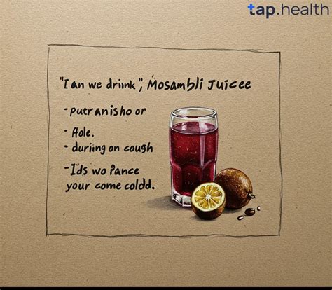 Can We Drink Mosambi Juice During Cough and Cold?