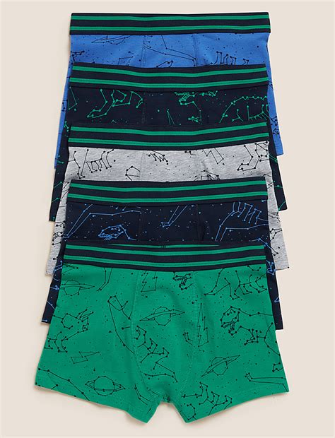 Buy Cotton Rich Dinosaur Trunks at Marks & Spencer