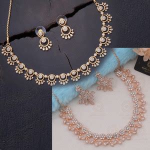 brado jewellery Brass Gold-plated Gold, Rose Gold, White Jewellery Set ...