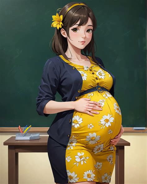 A pregnant school teacher - Free AI Photo Generator - starryai