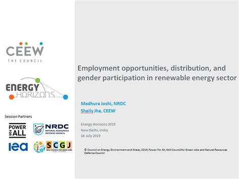 Employment opportunities, distribution, and gender participation in ...