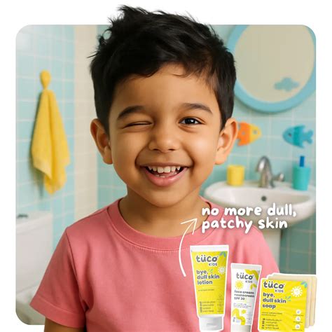4-in-1 Dull Skin Kit for Kids – Lotion+soap+sunscreen for kids – Tuco Kids