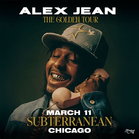 Buy tickets to Alex Jean - The "Golden" Tour in Chicago on March 11, 2025