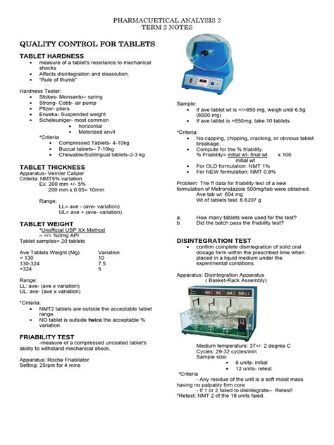 Image result for Tablet Quality Control