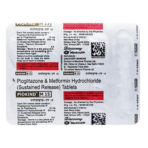 Piokind M 15mg Tablet 10'S – Global Surgicals