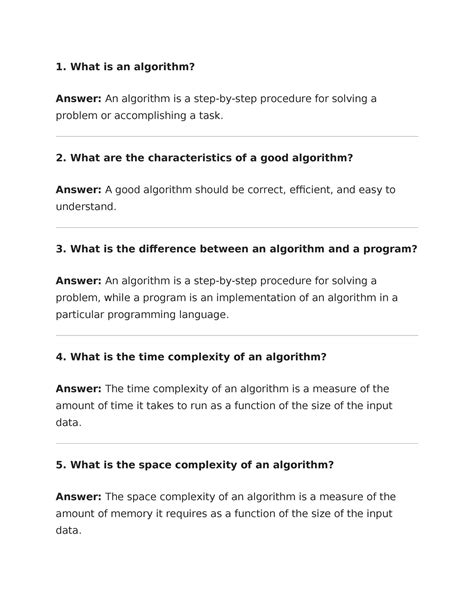 DAA VIVA Questions - What is an algorithm? Answer: An algorithm is a ...