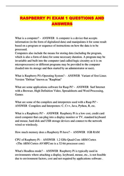 Image result for Raspberry Pi Questions