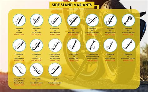 NIKAVI SS14 Side Stand Compatible for TVS Jupiter/Wego : Amazon.in: Car ...