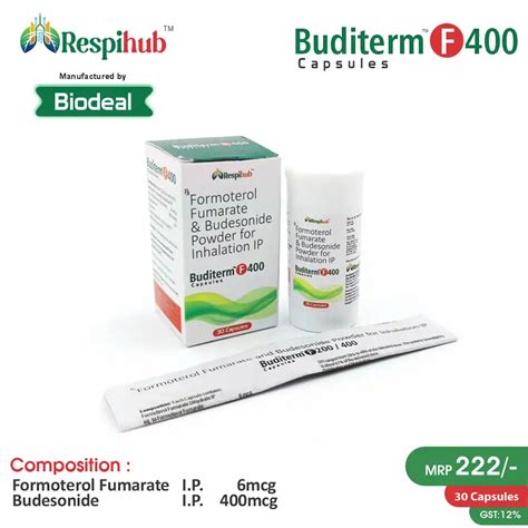 Buditerm F 400 Capsule (Formoterol 6mcg + Budesonide 400mcg)