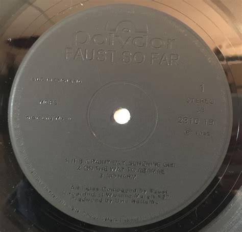 Lot 2 - FAUST - FAUST & SO FAR LPs (ORIGINAL UK