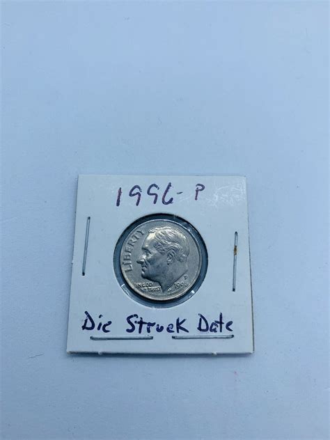 1996 P Dime Eisenhower U.S. Coin 10 Cents Error Misprint Die Struck ...
