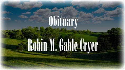 Obituary: Robin M. Gable Cryer - The Cullman Tribune