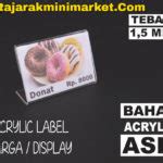 DISPLAY ACRYLIC – AKRILIK LABEL HARGA 4X6 CM | RAK MINIMARKET