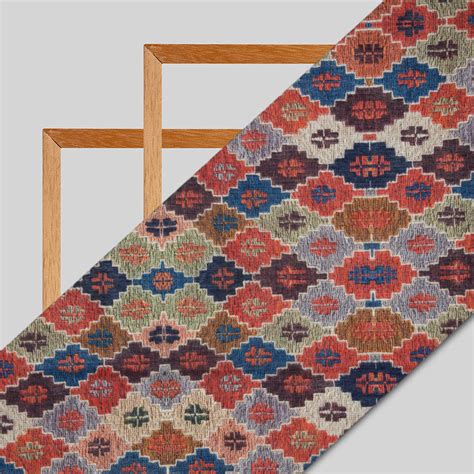 Red Ethnic Digital Print Chanderi Fabric – Fabcurate