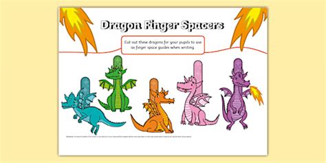 Dragon Finger Spacers (teacher made) - Twinkl