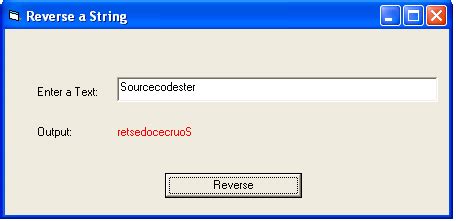 Image result for Visual Basic Code for Reversing String