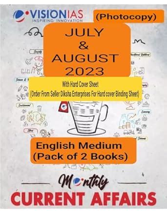 Buy Vision IAS Current Affairs July & August English Medium Photocopy ...
