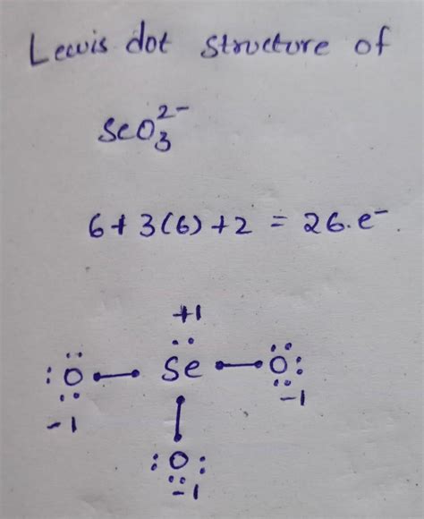 Draw the Lewis structure for the SeO3-2 ion, then using VSEPR theory ...