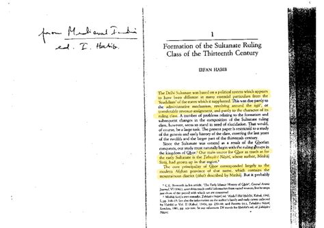 Irfan Habib-Sultanate Ruling Class-medieval india 1992 - Ba Honours ...
