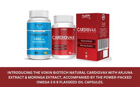 Vokin Biotech Natural Cardiovax with Arjuna Extract & Moringa Extract ...