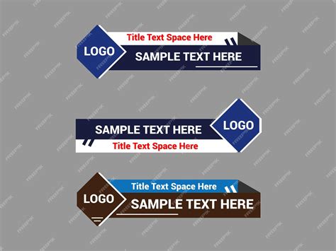 Premium Vector | Lower third clean canvas design template pack