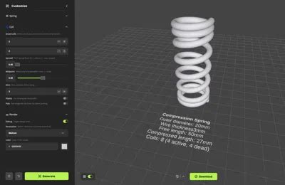 Image result for 3D Print a Compression Spring