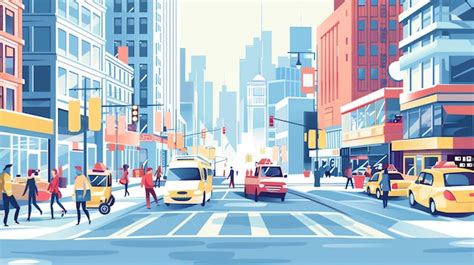 Busy City Cartoon 的图像结果