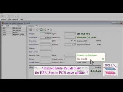 Image result for How to Key in Part Timer in SQL Payroll