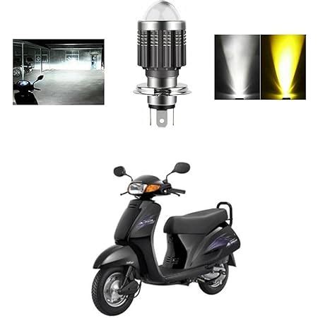 RWT H4 35W Brighter 3D 6 LED Headlight Bulb for Honda Activa 125 (White ...