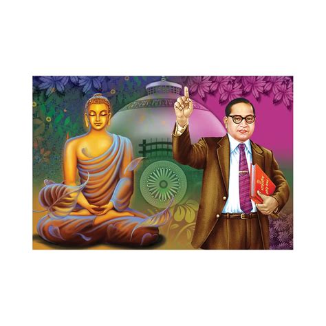 Dharvika Innovations Buddha and Ambedkar POster | Buddha Ambedkar ...
