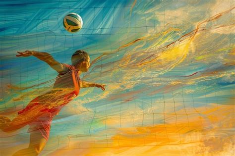 Aften and River engaged in a game of strip volleyball game Background